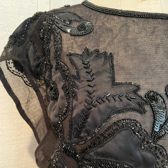 French Connection Embroidered Mesh Top - Picture 2 of 5